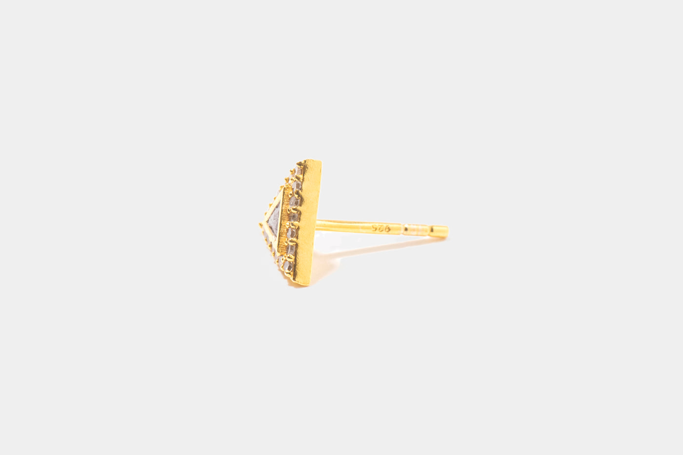 Odoti Triangle Gold Vermeil Stud Earrings