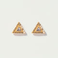 Odoti Triangle Gold Vermeil Stud Earrings