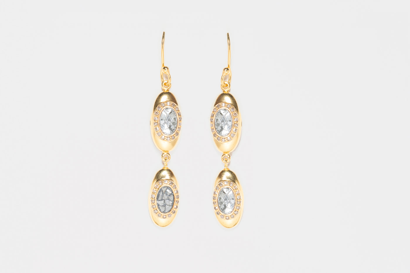 Oriana Double Drop Gold Vermeil Earrings