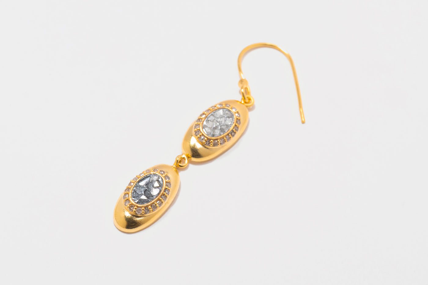 Oriana Double Drop Gold Vermeil Earrings
