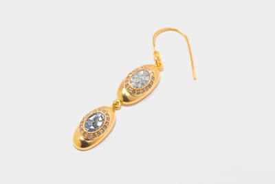 Oriana Double Drop Gold Vermeil Earrings
