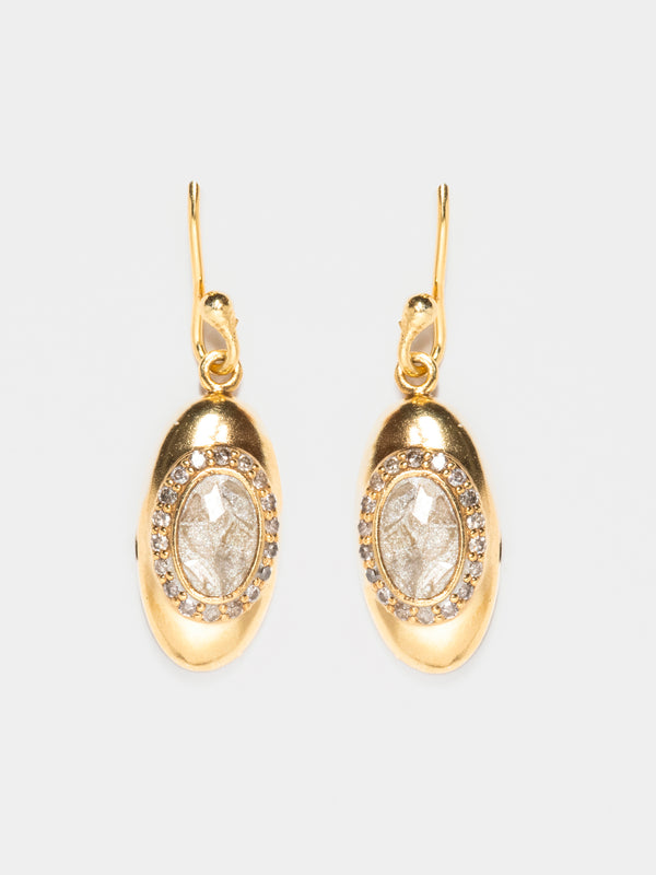 Oriana Single Drop Gold Vermeil Earrings
