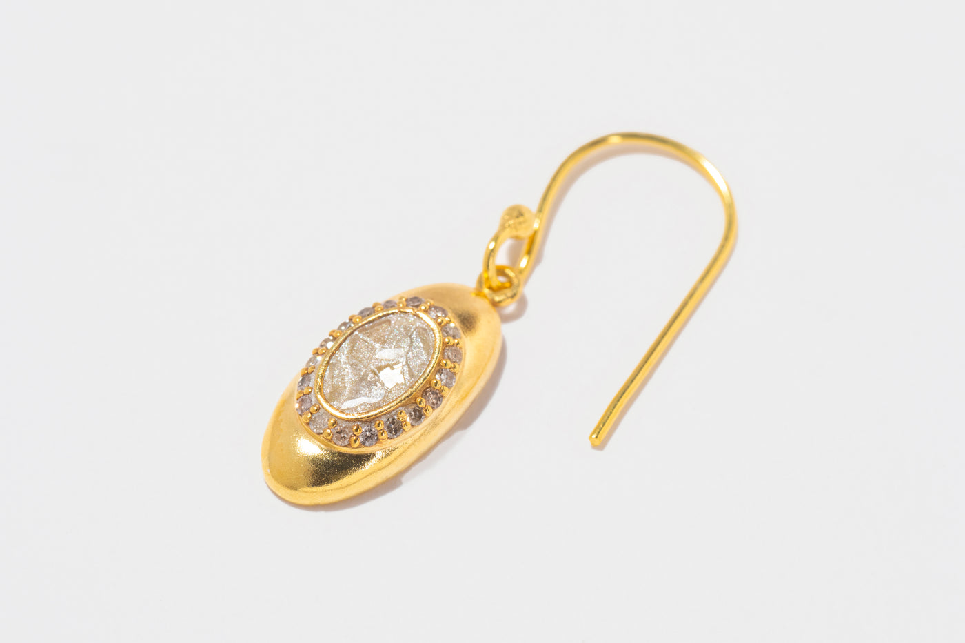Oriana Single Drop Gold Vermeil Earrings