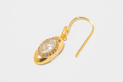 Oriana Single Drop Gold Vermeil Earrings