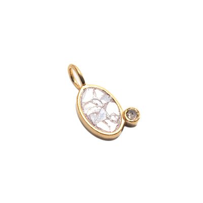 Vermeil Oval Charm Gold Vermeil