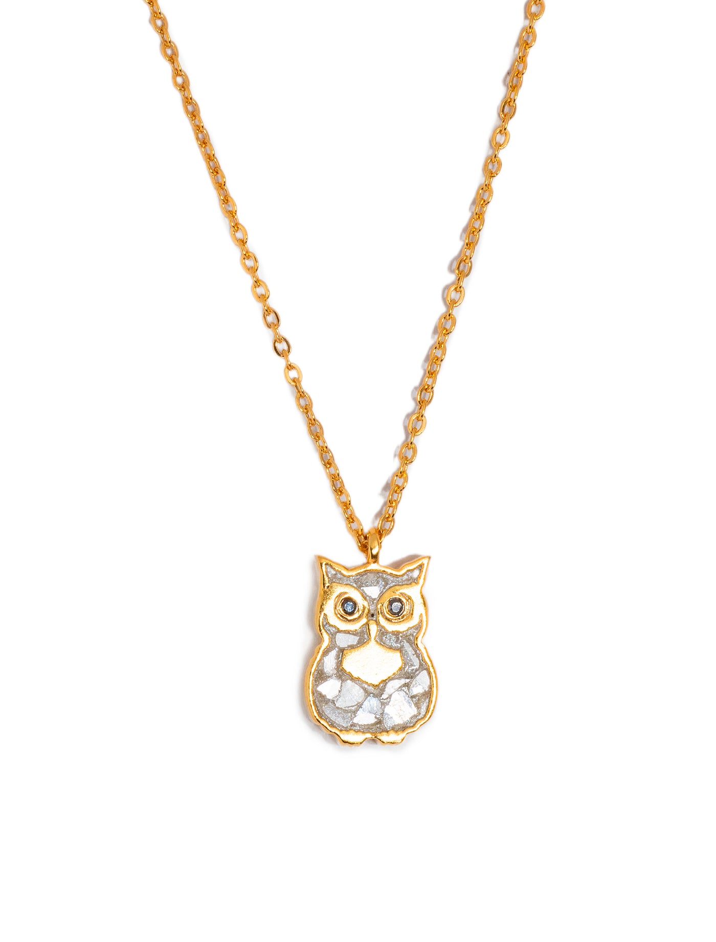 Owl Gold Vermeil Pendant Necklace