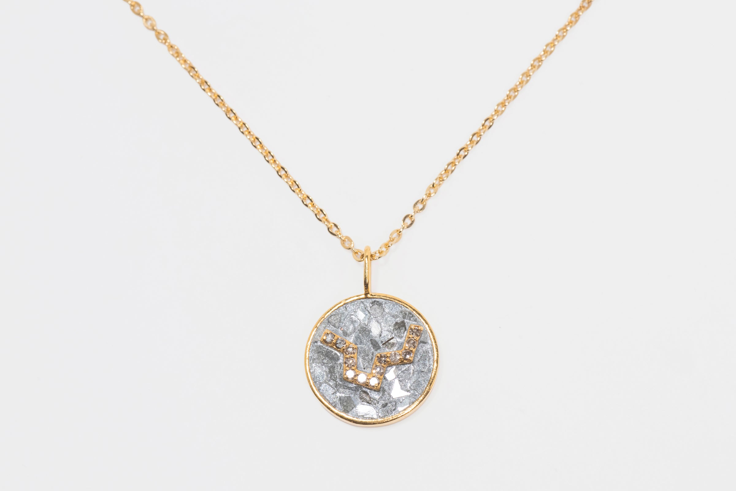 Mini Pisces Gold Vermeil  Pendant Necklace