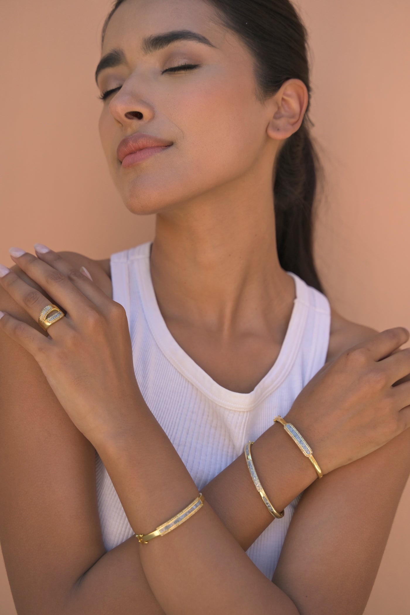 Nyssa Gold Vermeil Bangle Bracelet