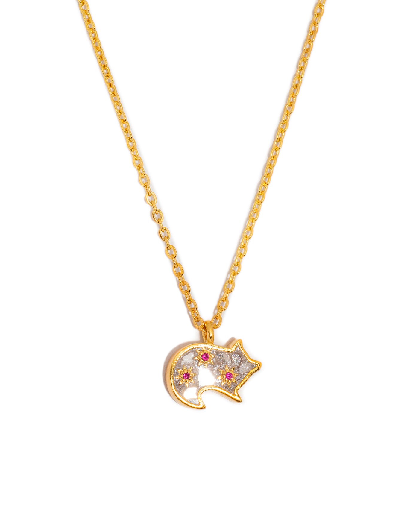 Pig Gold Vermeil Pendant Necklace