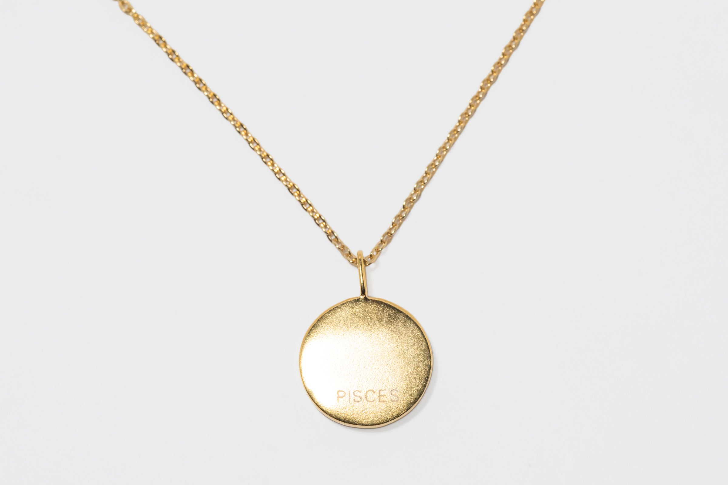 Mini Pisces Gold Vermeil  Pendant Necklace