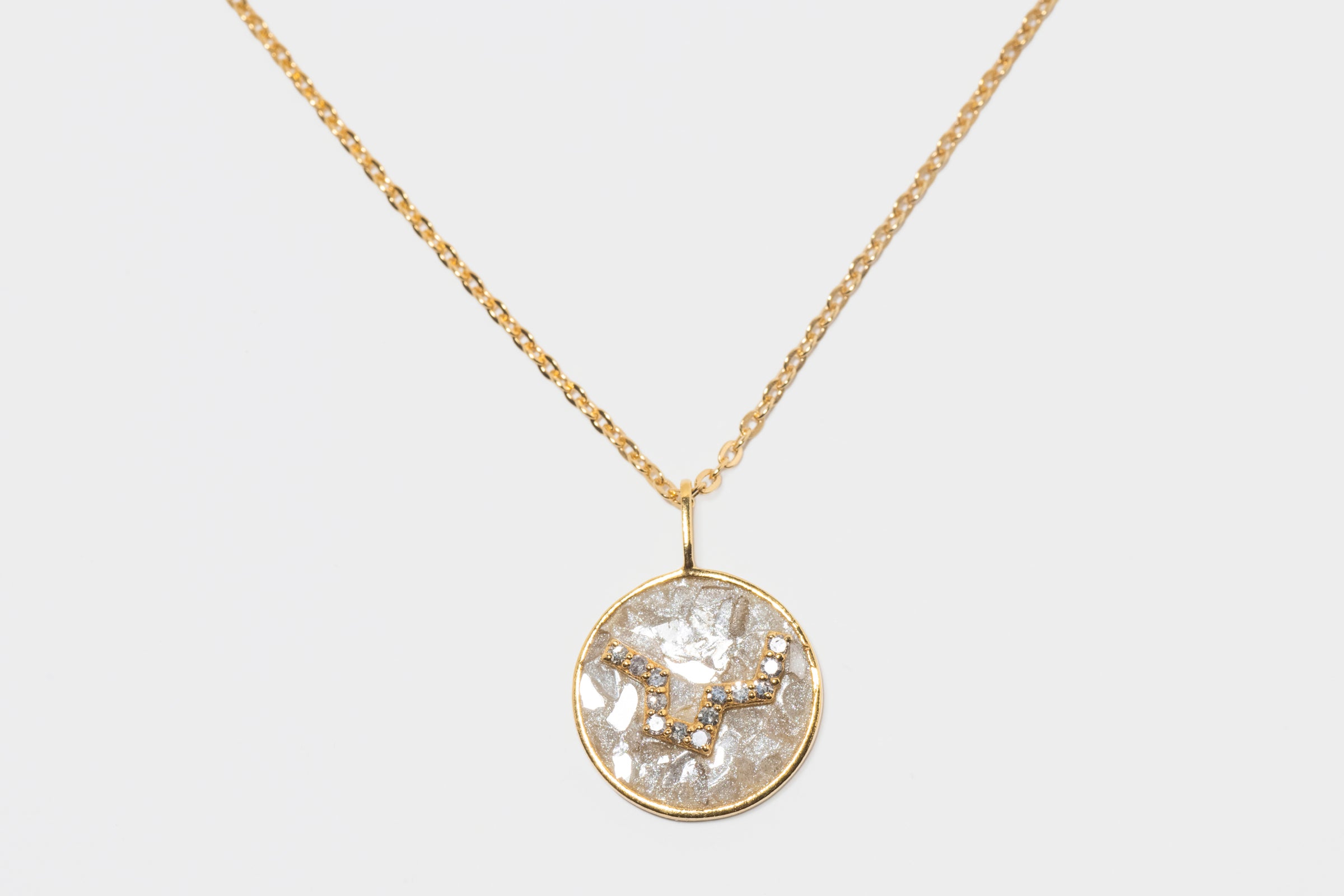 Mini Pisces Gold Vermeil  Pendant Necklace