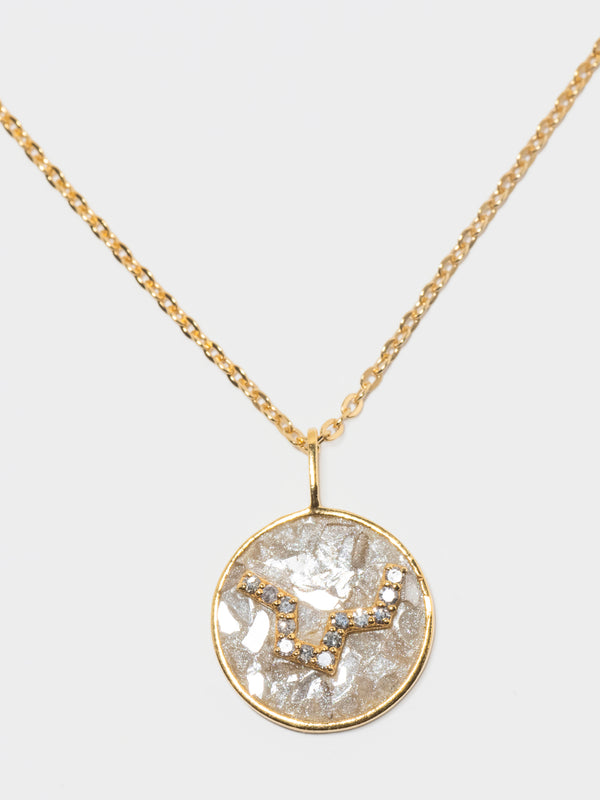 Mini Pisces Gold Vermeil  Pendant Necklace