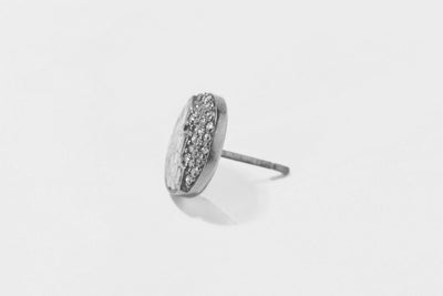 Raina Large Oxidized Silver Stud Earrings