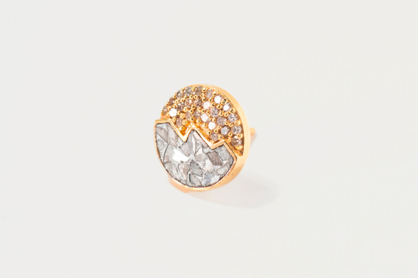 Raina Large Gold Vermeil Stud Earrings
