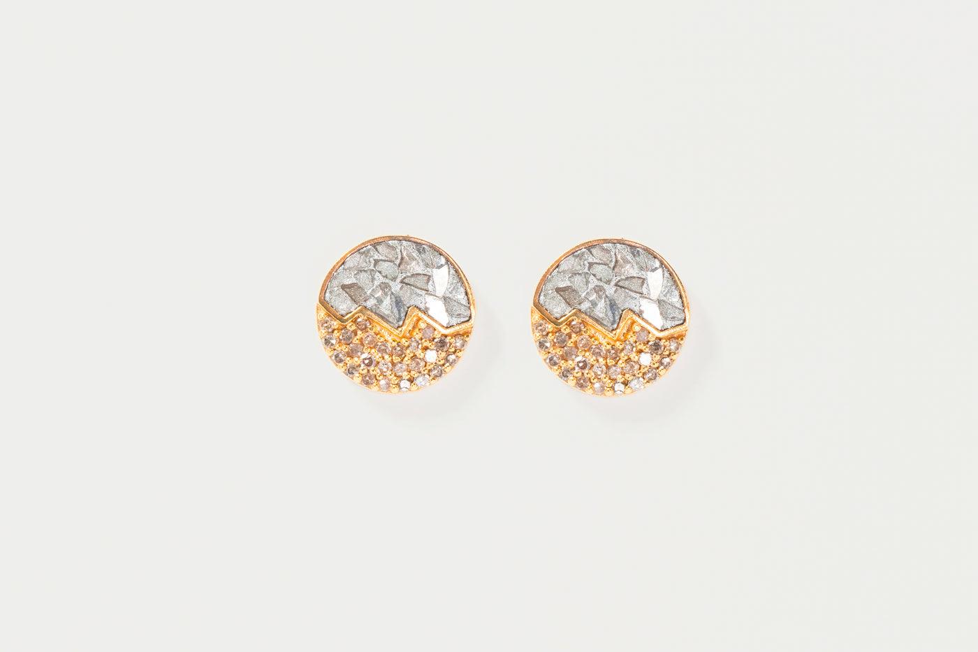 Raina Large Gold Vermeil Stud Earrings