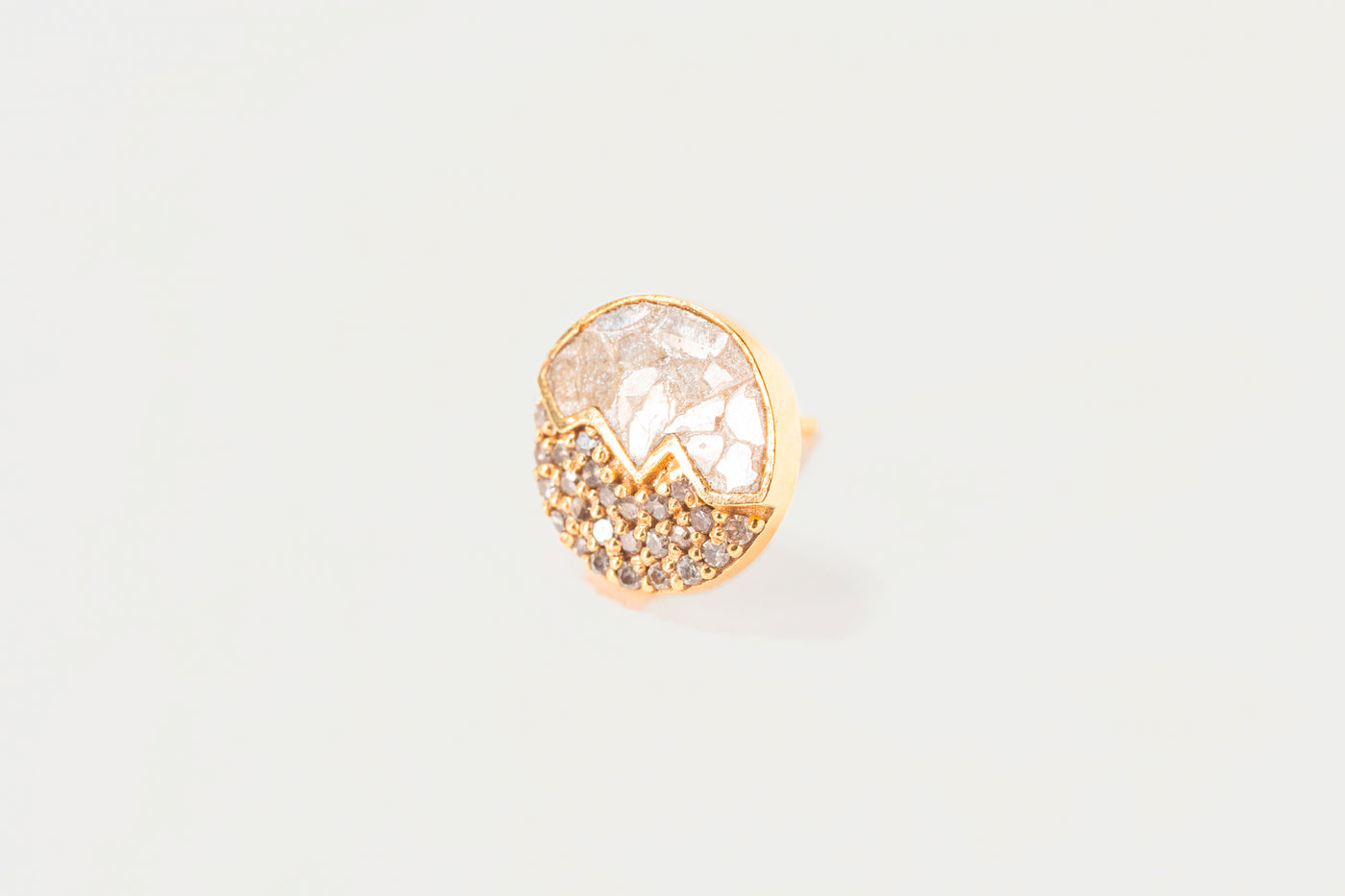 Raina Large Gold Vermeil Stud Earrings