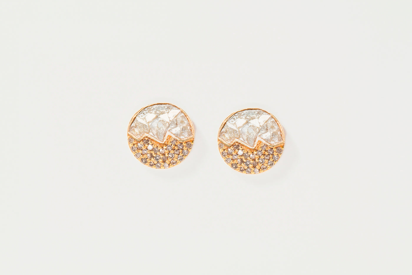 Raina Large Gold Vermeil Stud Earrings