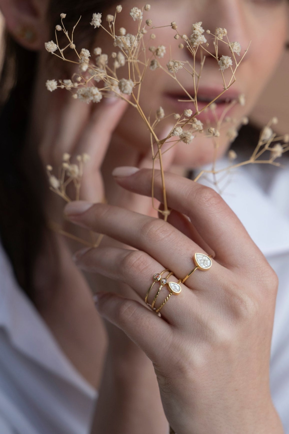 Raw Uncut Wire Gold Vermeil Ring