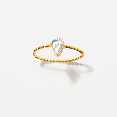 Raw Uncut Wire Gold Vermeil Ring