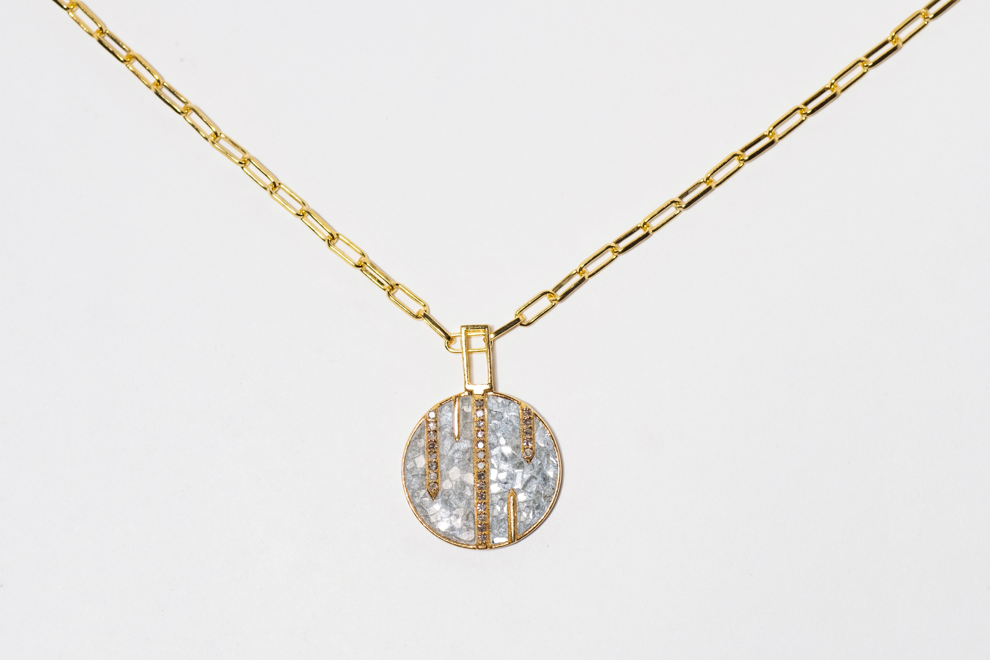 Riffa Small Gold Vermeil Pendant Necklace