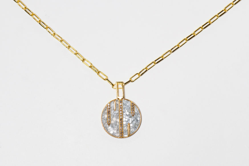 Riffa Small Gold Vermeil Pendant Necklace