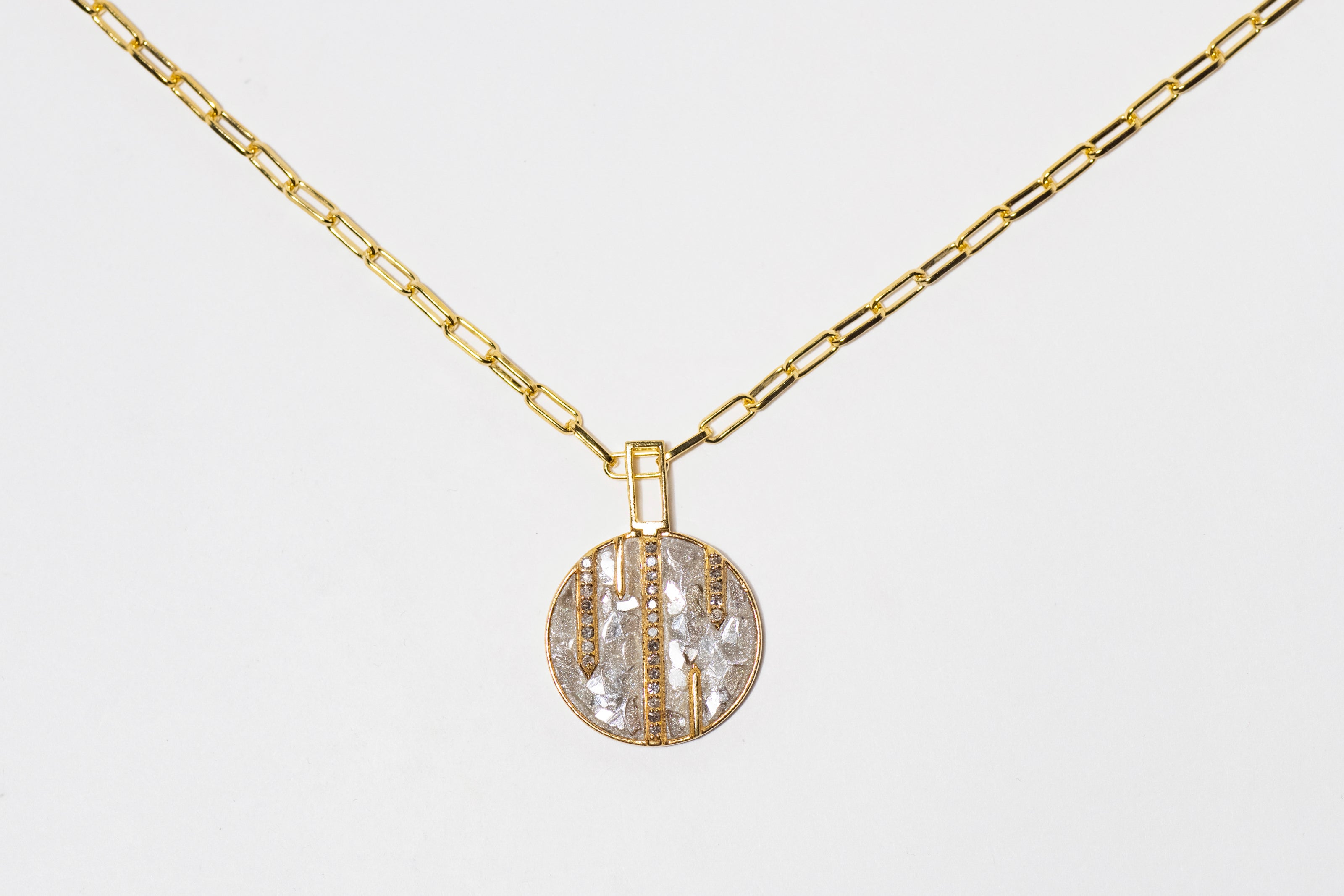 Riffa Small Gold Vermeil Pendant Necklace