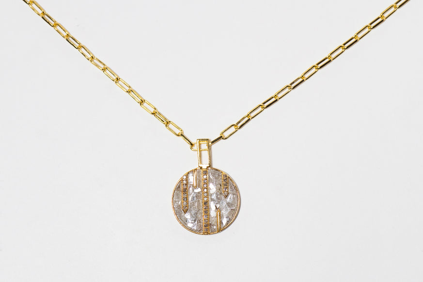 Riffa Small Gold Vermeil Pendant Necklace