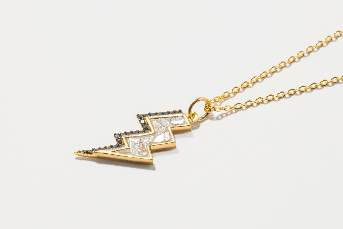 Rishi Bolt Diamond Gold Vermeil Pendant Necklace