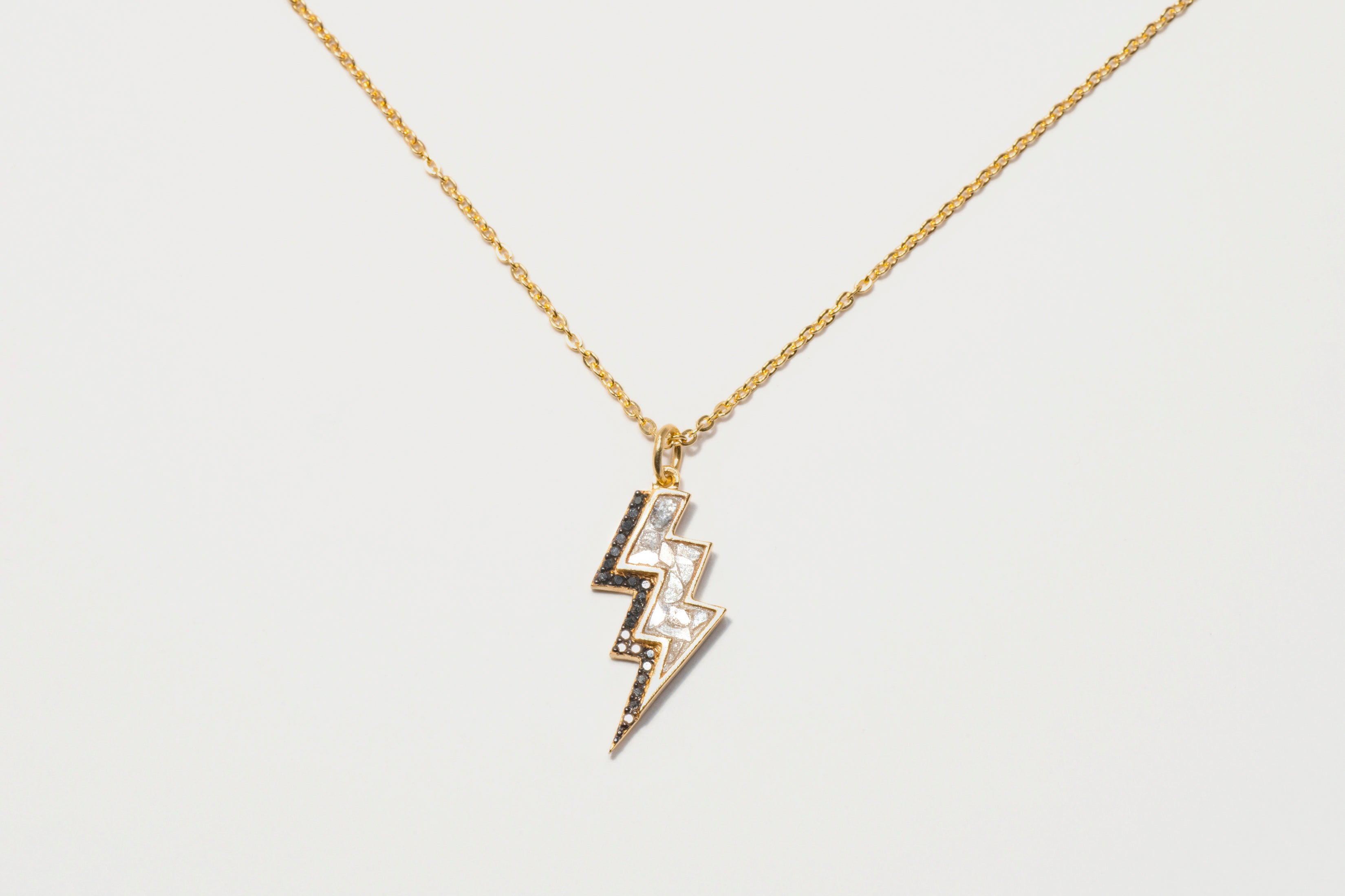 Rishi Bolt Diamond Gold Vermeil Pendant Necklace