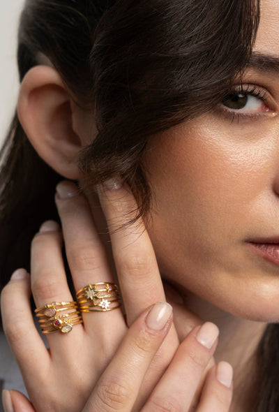 Nash Stack Gold Vermeil Ring
