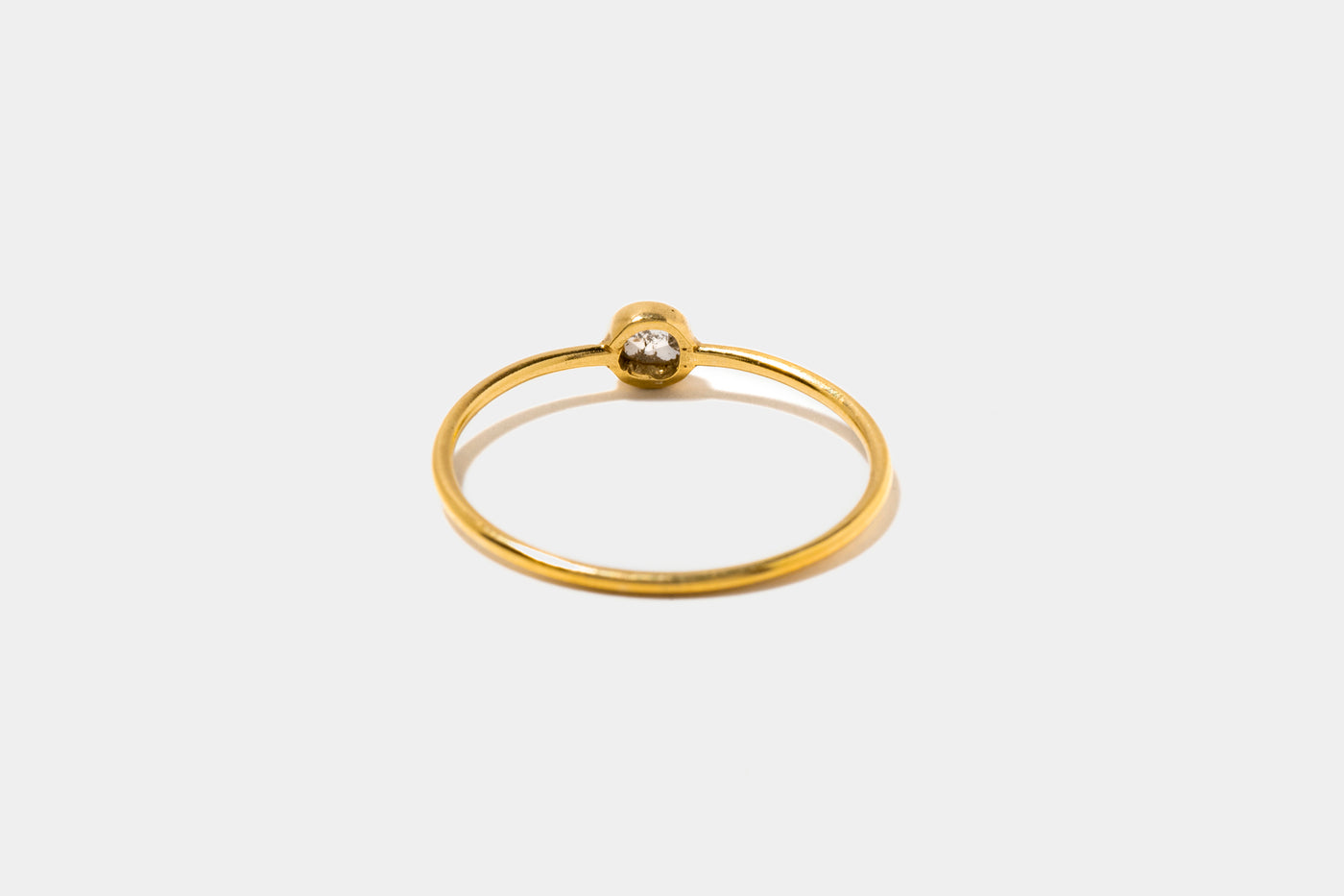 Rose Cut Diamond Gold Vermeil Ring