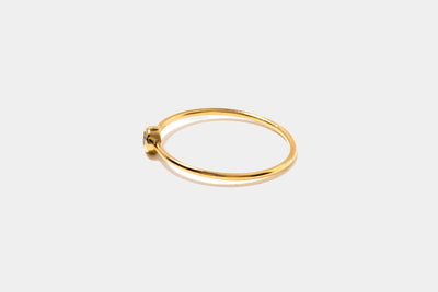 Rose Cut Diamond Gold Vermeil Ring