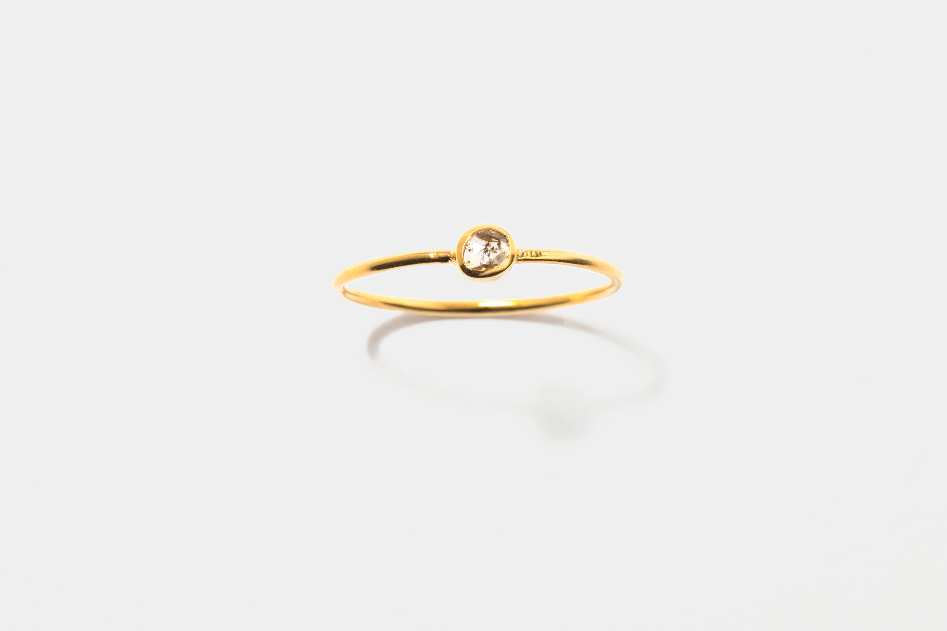 Rose Cut Diamond Gold Vermeil Ring