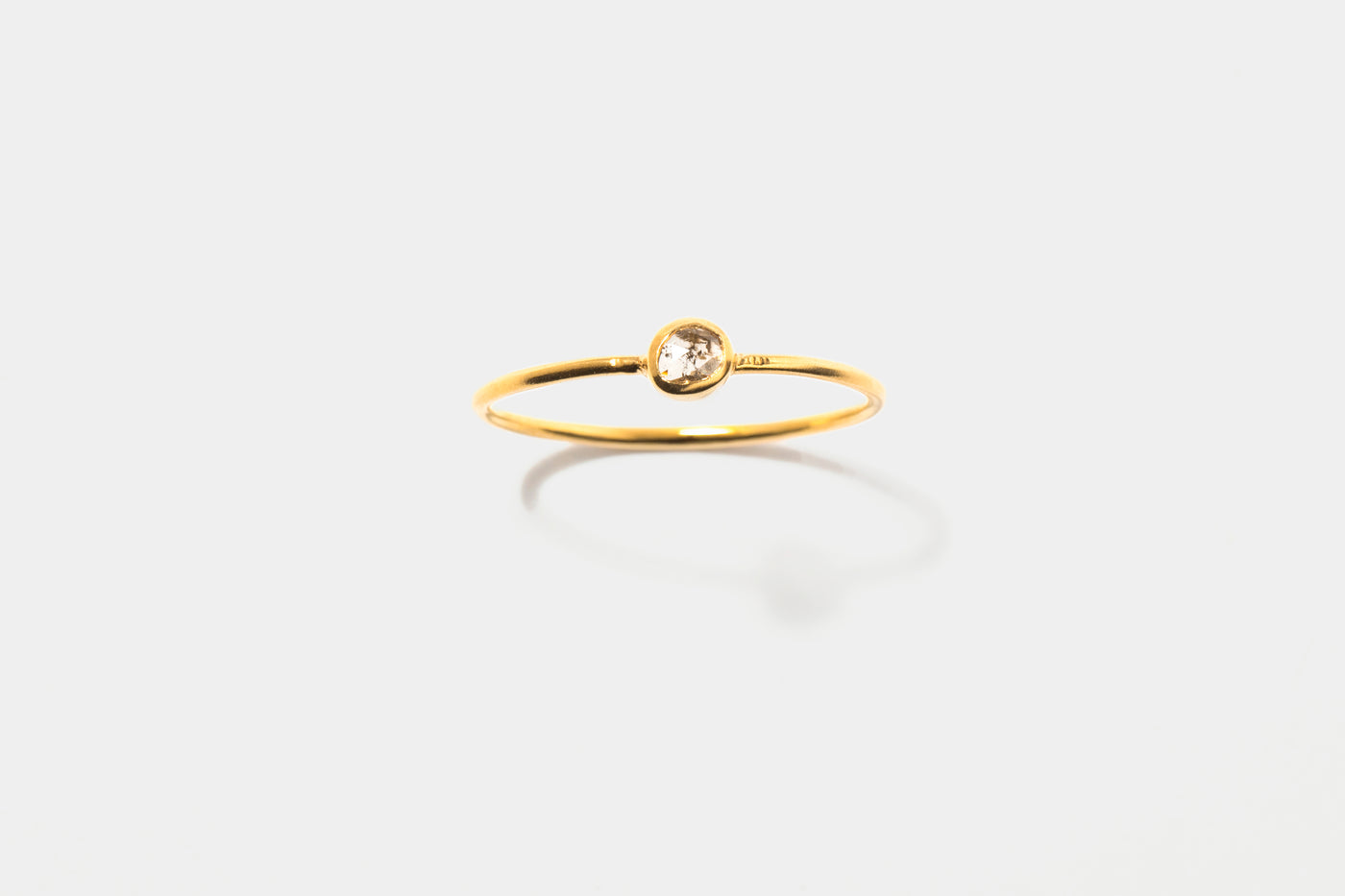 Rose Cut Diamond Gold Vermeil Ring
