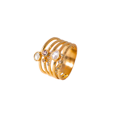 Roseus Gold Vermeil Ring Stack