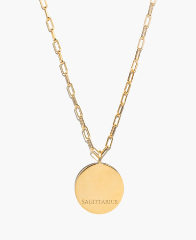 Sagittarius Gold Vermeil Pendant Necklace