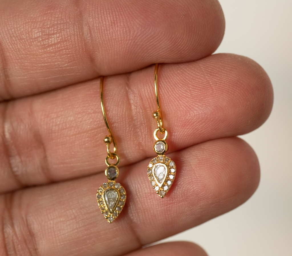 Irving Gold Vermeil Drop Earrings