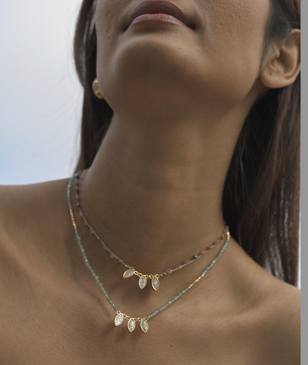 Zera Gold Vermeil Beaded Necklace