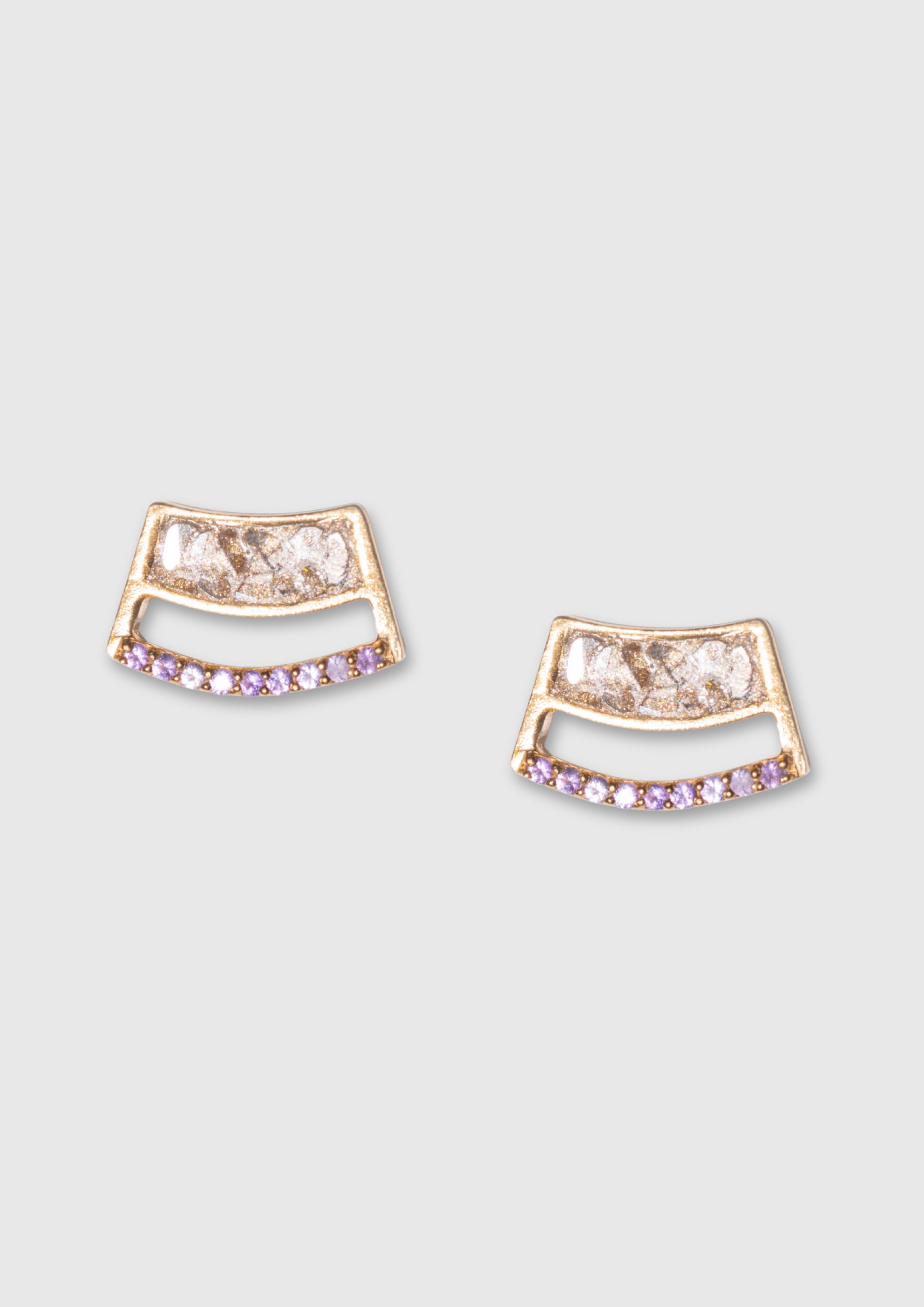 Senzill Gold Vermeil Stud Earrings