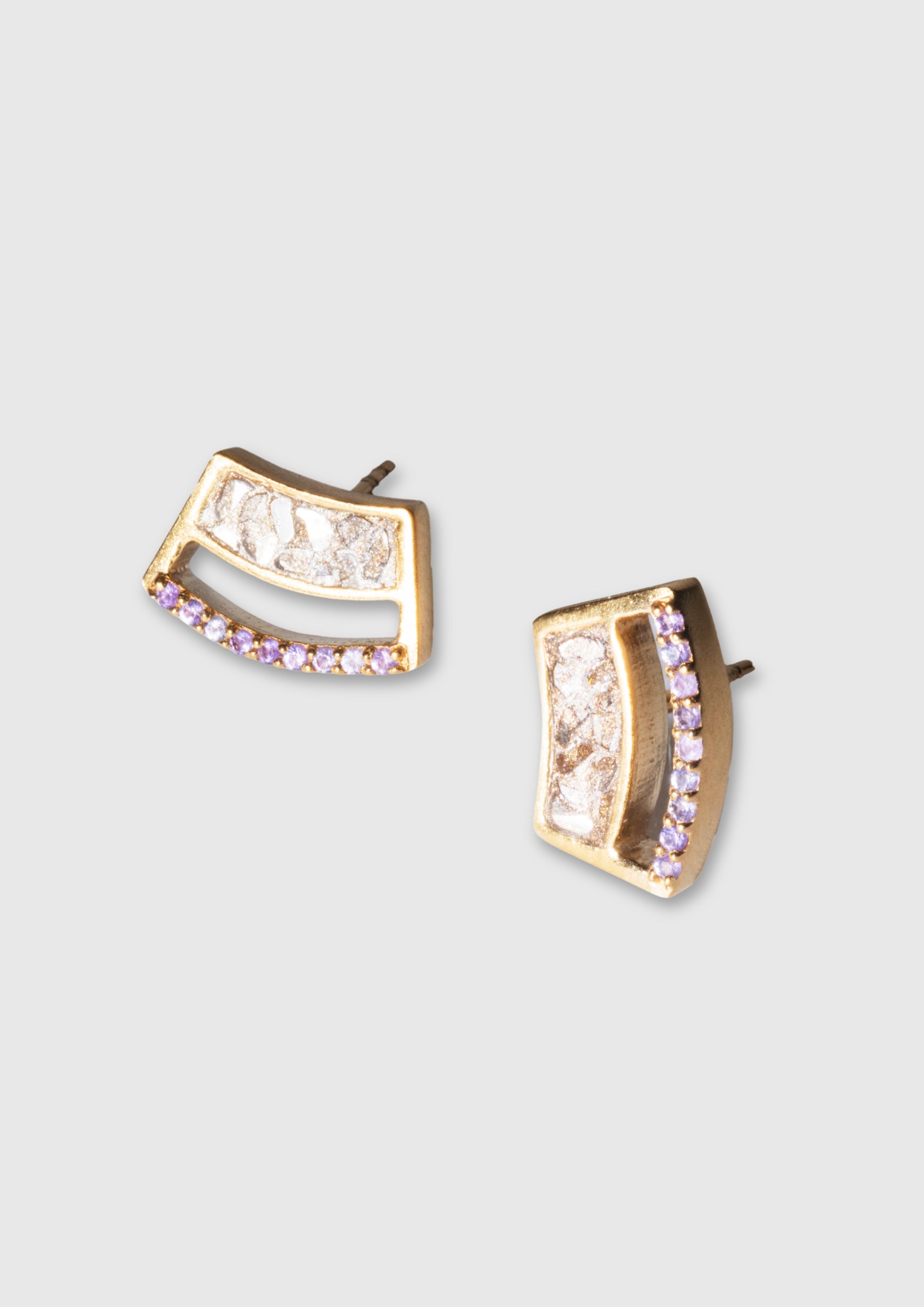Senzill Gold Vermeil Stud Earrings