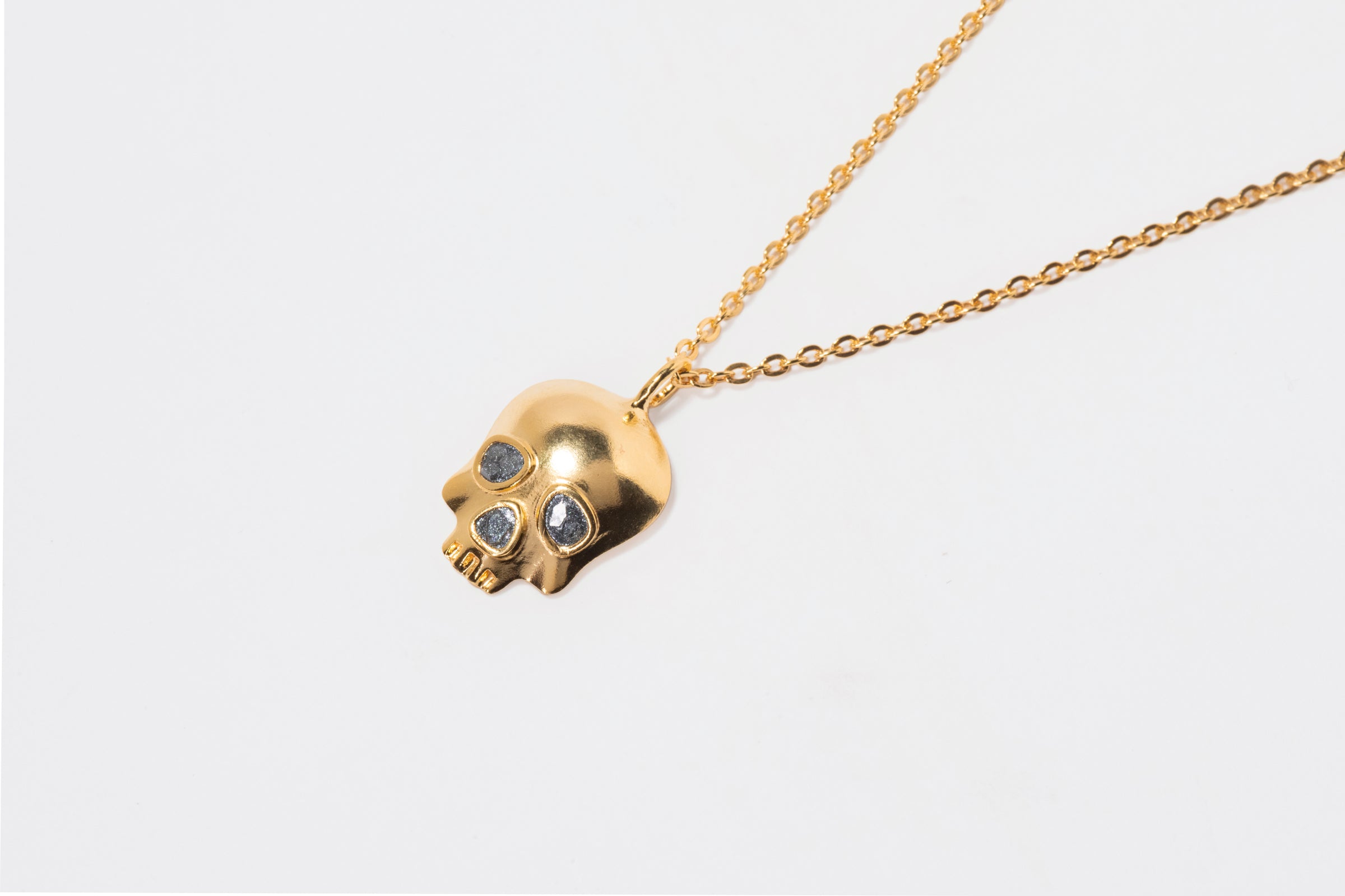 Skull Gold Vermeil Pendant Necklace I