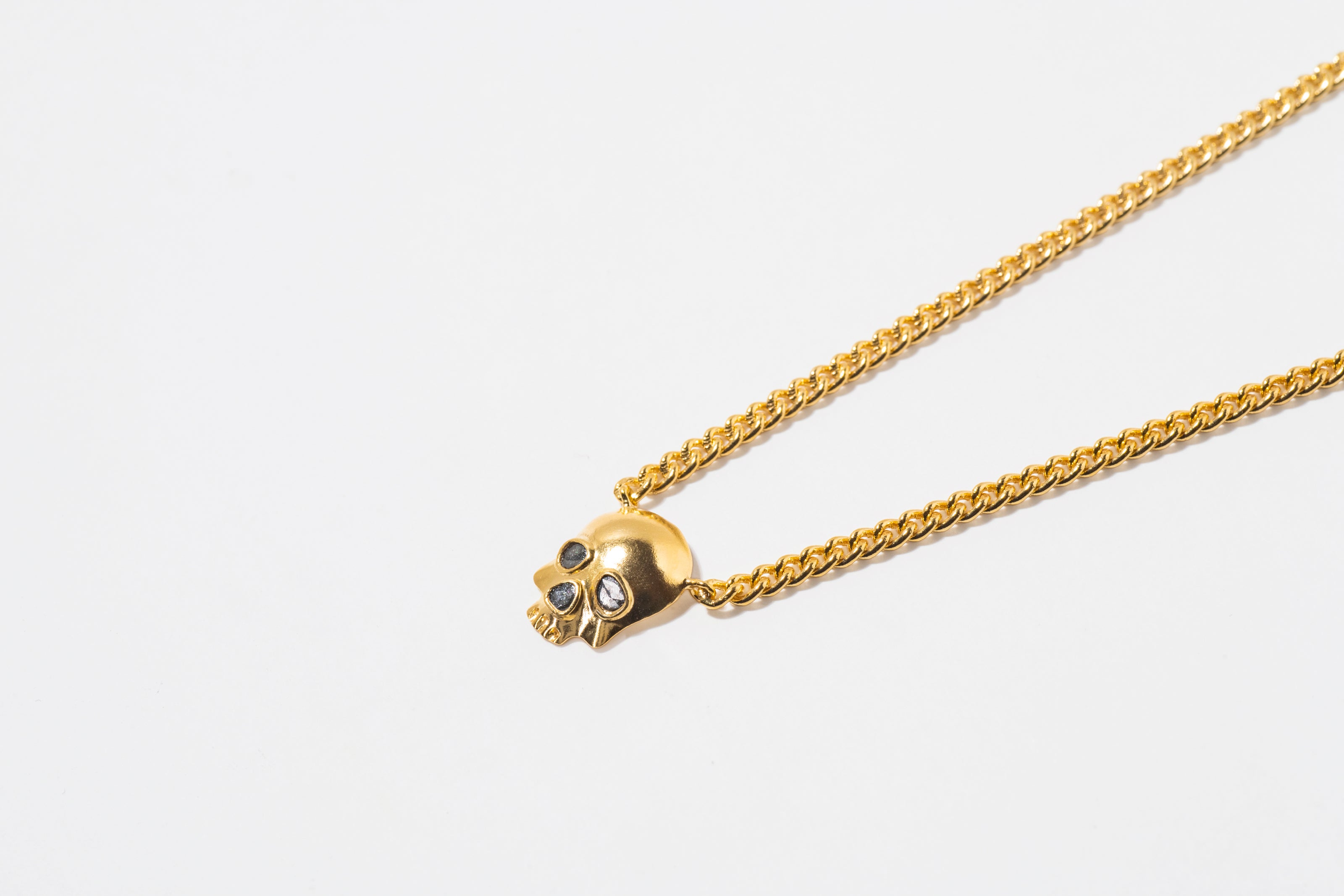 Skull Gold Vermeil Pendant Necklace I