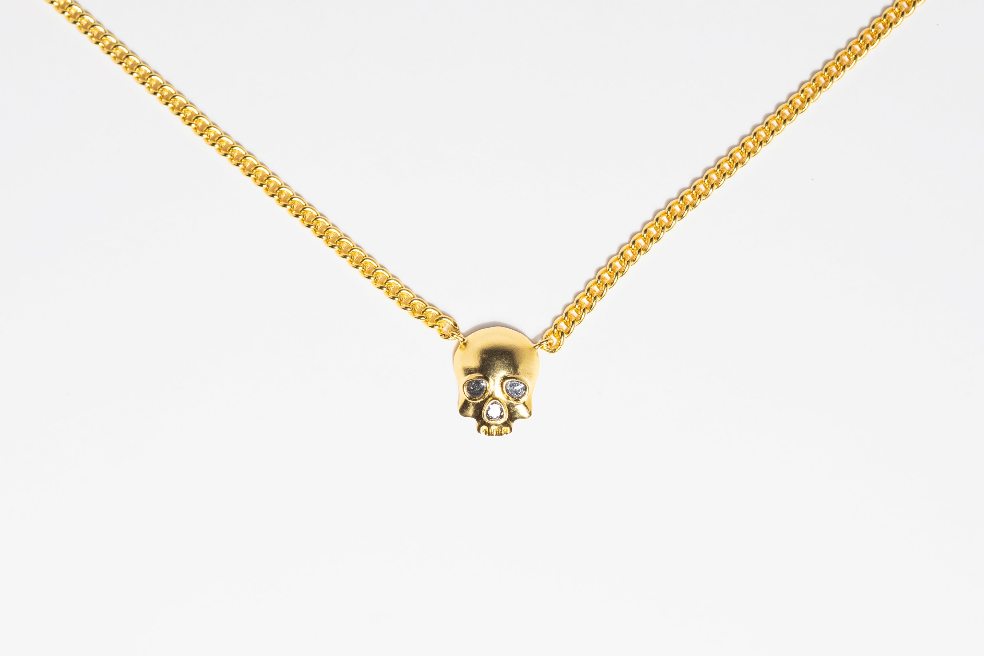 Skull Gold Vermeil Pendant Necklace I