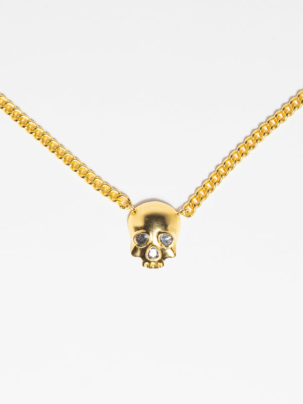 Skull Gold Vermeil Pendant Necklace I