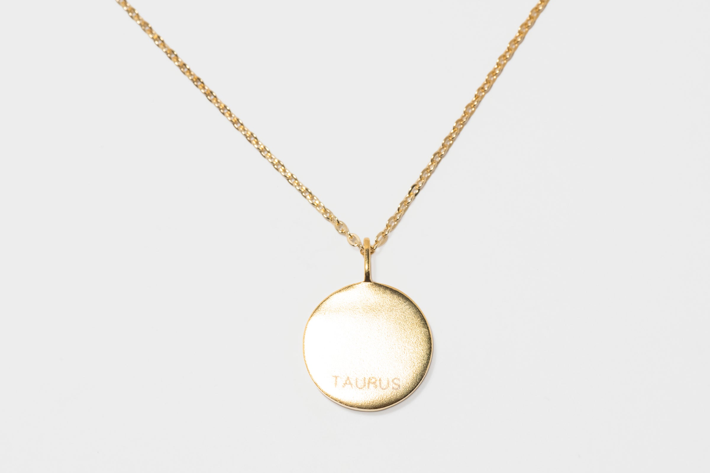 Mini Taurus Gold Vermeil  Pendant Necklace