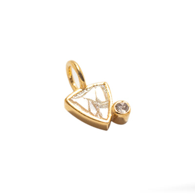Vermeil Triangle Charm Gold Vermeil