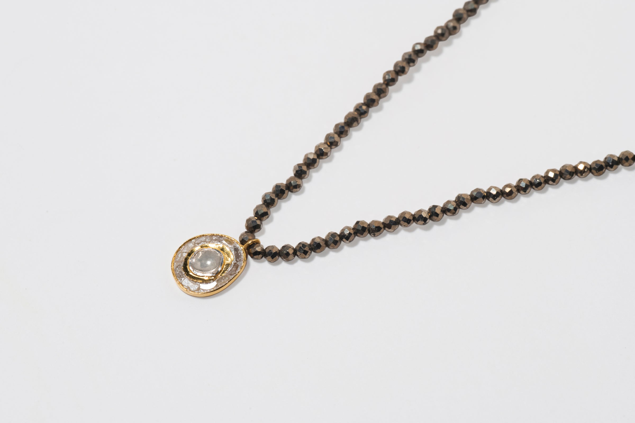 Uncut Stone Beaded Necklace