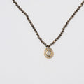 Uncut Stone Beaded Gold Vermeil Necklace