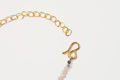 Uncut Stone Beaded Necklace