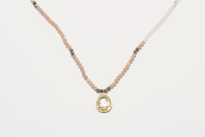 Uncut Stone Beaded Necklace